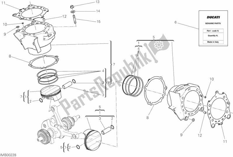 All parts for the Cylinders - Pistons of the Ducati Diavel Xdiavel Brasil 1260 2017